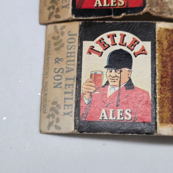 Vintage Tetley Ales Safety Matches Box The Market & Cricketers Illustrations - Picture 5 of 7